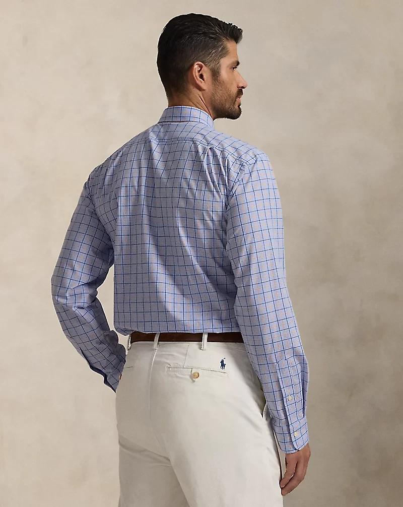 Plaid Stretch Poplin Shirt