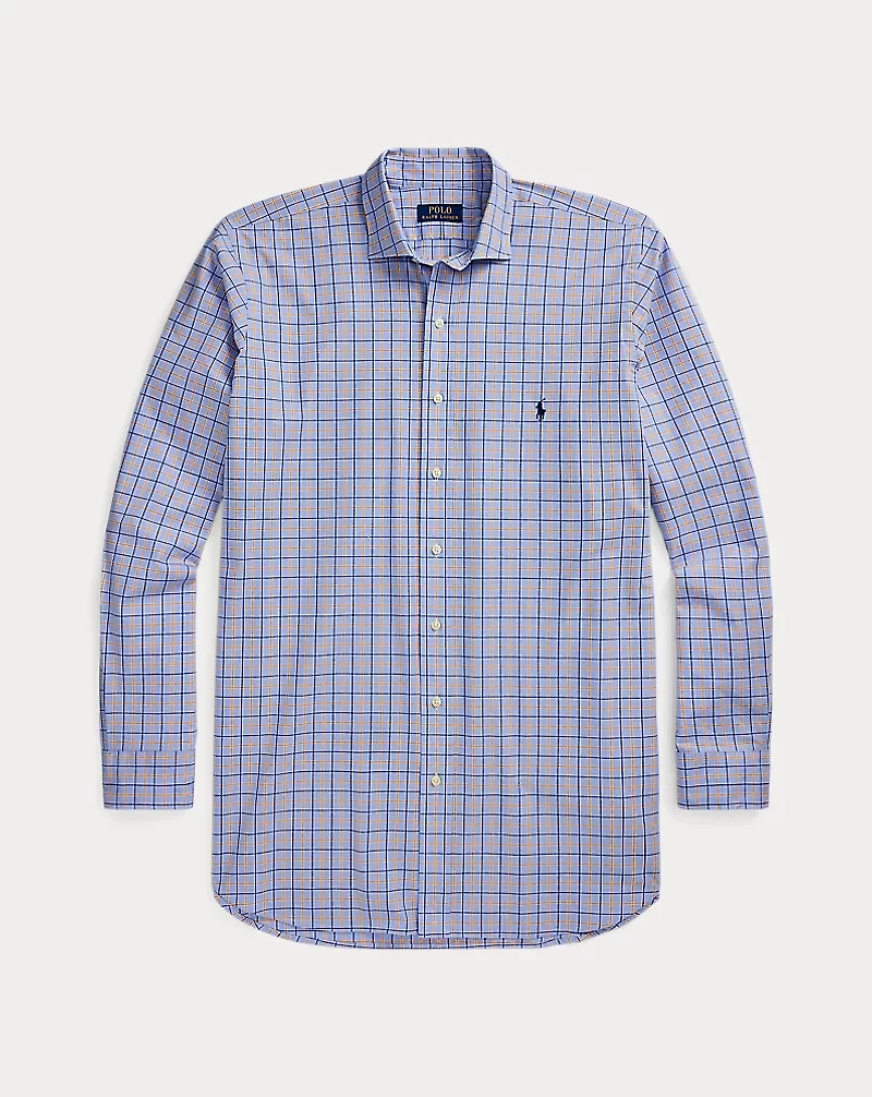 Plaid Stretch Poplin Shirt