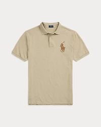 Leather-Pony Mesh Polo Shirt