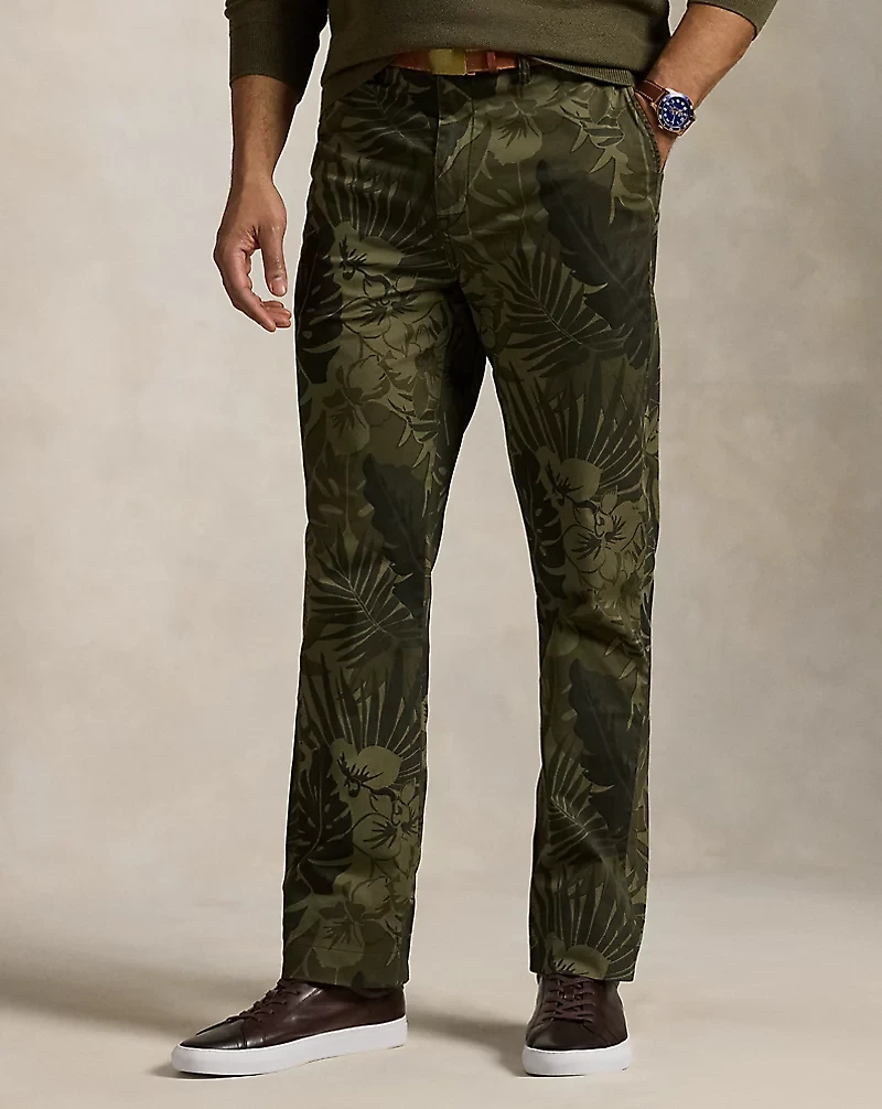 Stretch Classic Fit Palm-Camo Chino Pant