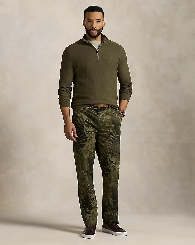 Stretch Classic Fit Palm-Camo Chino Pant