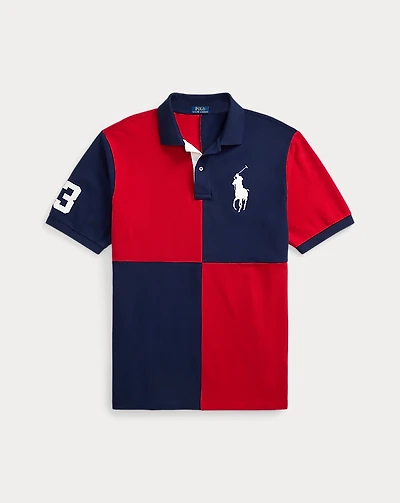 Big Pony Color-Blocked Mesh Polo Shirt