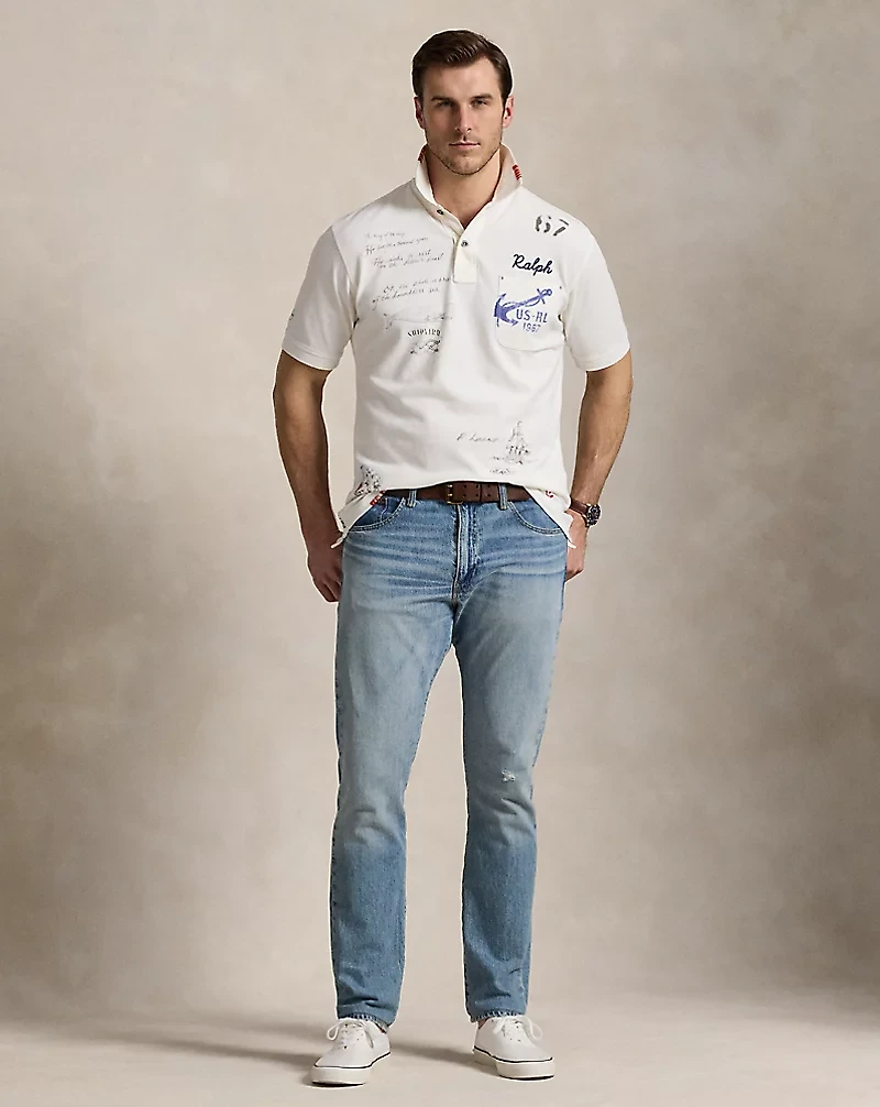 Mesh Graphic Polo Shirt