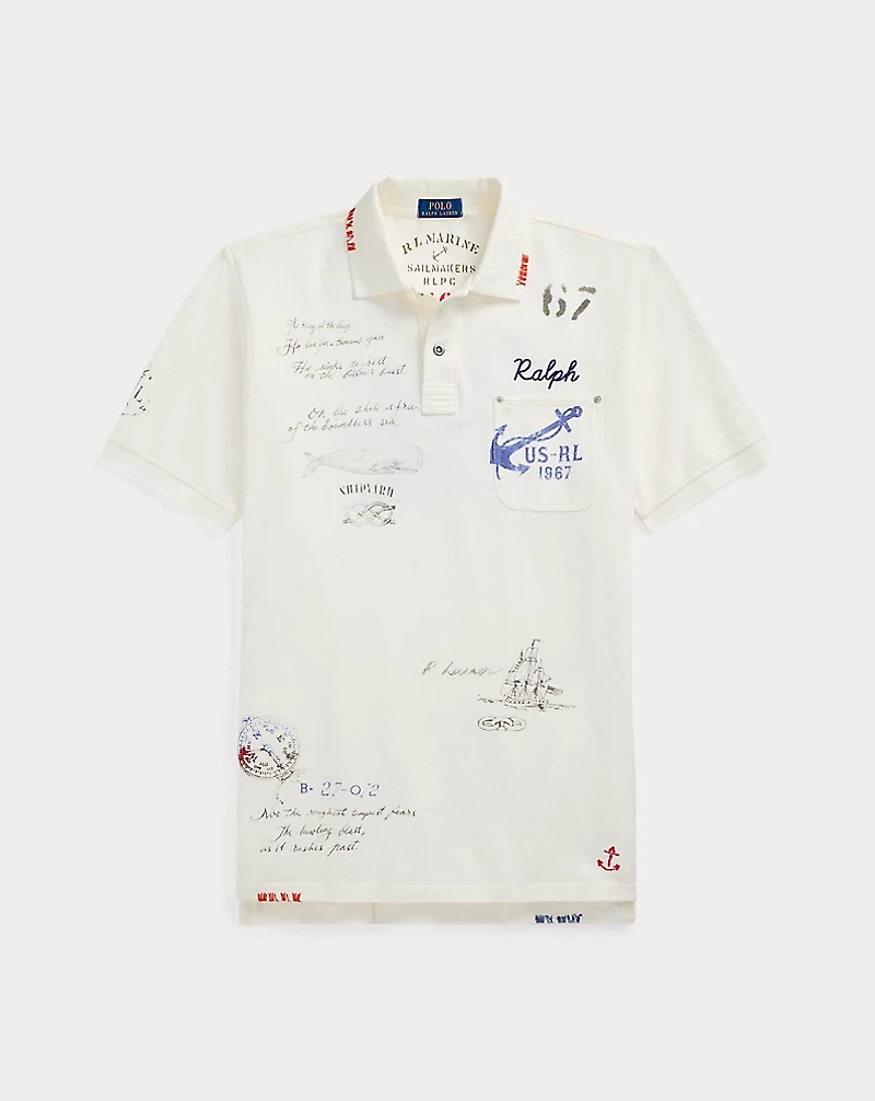 Mesh Graphic Polo Shirt