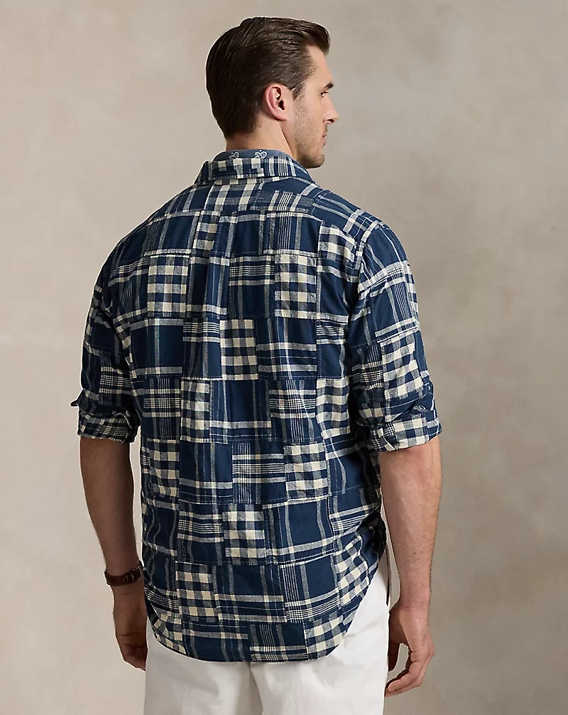 Patchwork Cotton-Linen Workshirt