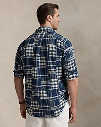 Patchwork Cotton-Linen Workshirt