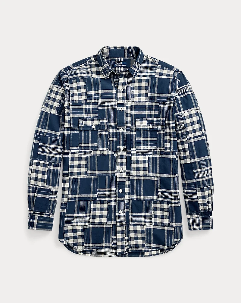 Patchwork Cotton-Linen Workshirt