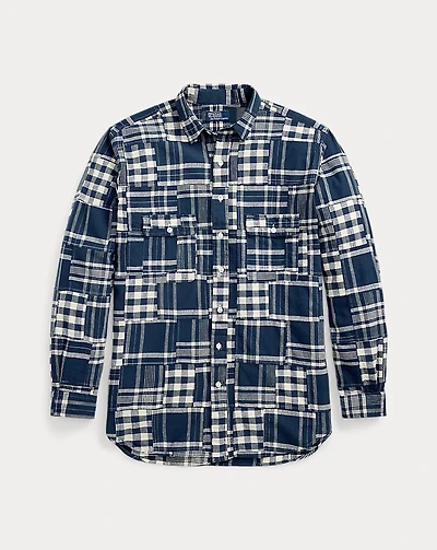 Patchwork Cotton-Linen Workshirt
