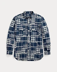 Patchwork Cotton-Linen Workshirt