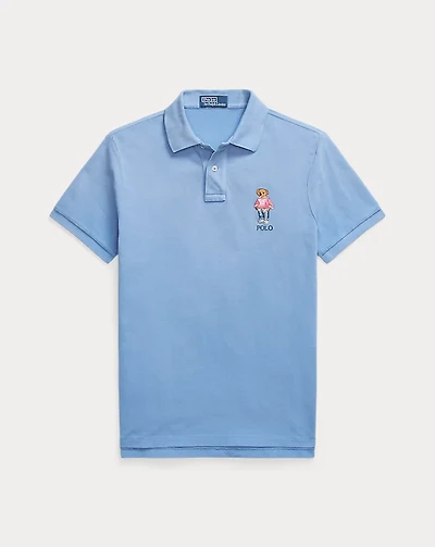 Polo Bear Garment-Dyed Mesh Shirt