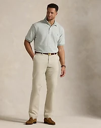 Striped Oxford Mesh Polo Shirt