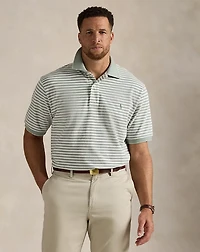 Striped Oxford Mesh Polo Shirt