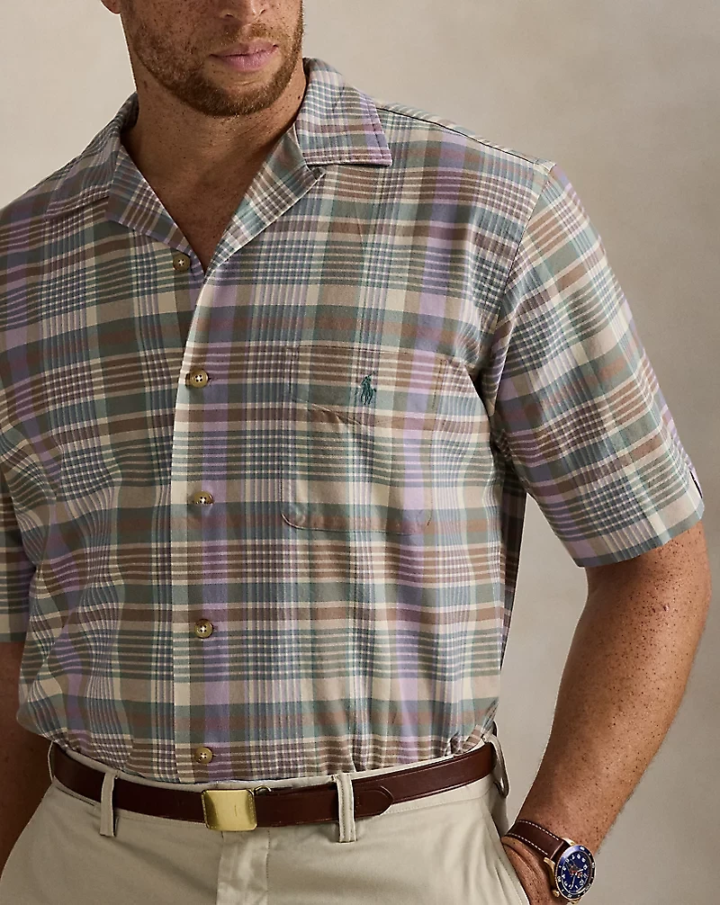 Plaid Oxford Camp Shirt