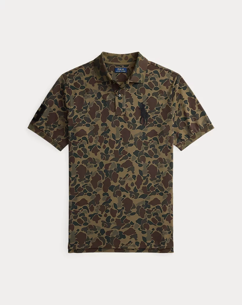 Big Pony Camo-Print Mesh Polo Shirt