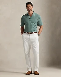 Foulard-Print Soft Cotton Polo Shirt
