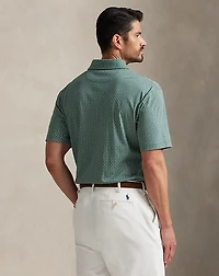 Foulard-Print Soft Cotton Polo Shirt