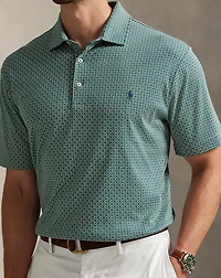 Foulard-Print Soft Cotton Polo Shirt