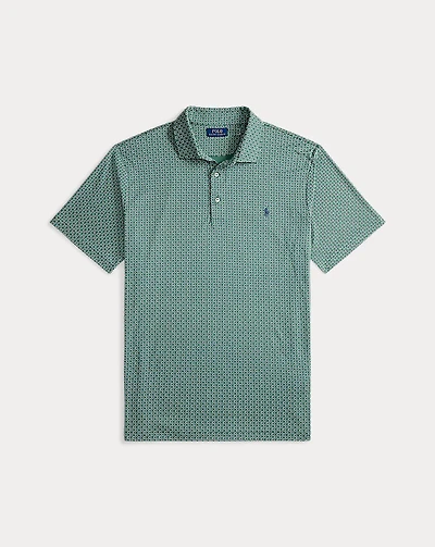 Foulard-Print Soft Cotton Polo Shirt