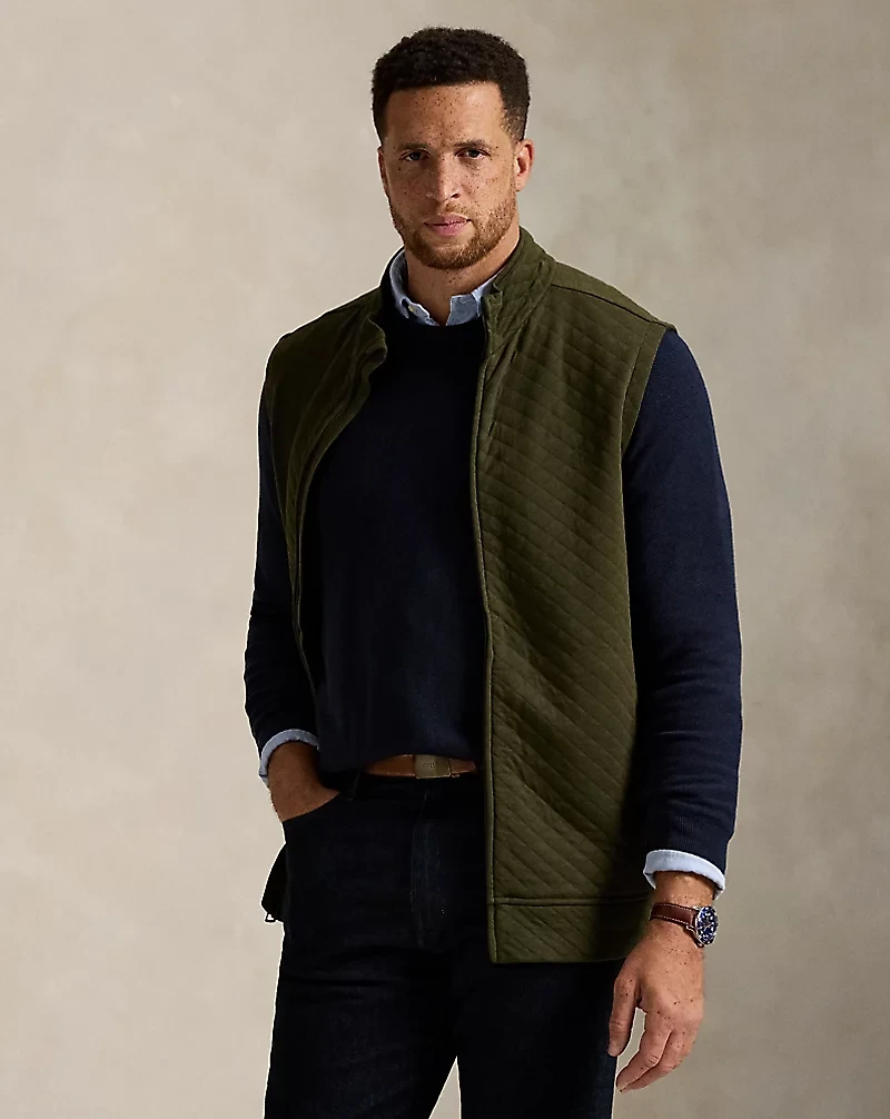 Quilted Double-Knit Jersey Vest