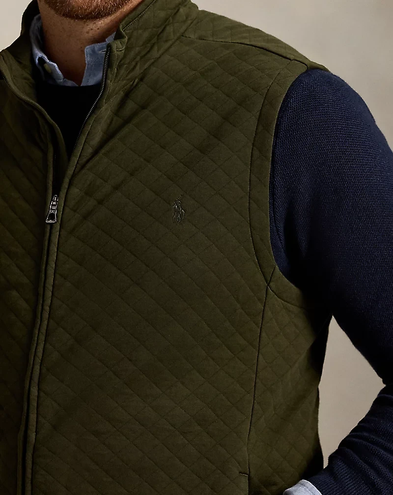Quilted Double-Knit Jersey Vest