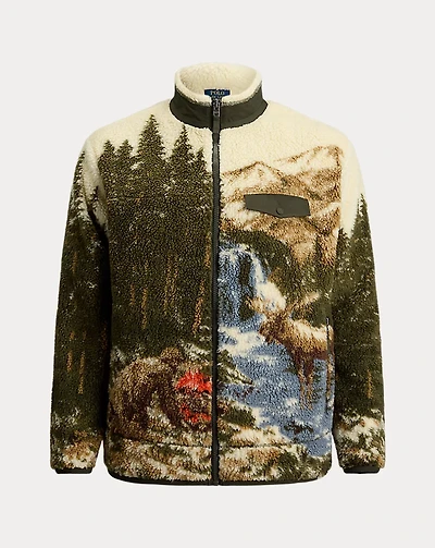 Pile Fleece Graphic Jacket