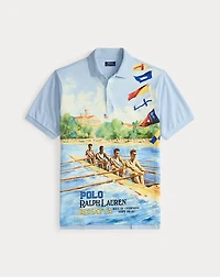 Regatta-Print Mesh Polo Shirt