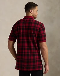 Plaid Mesh Polo Shirt