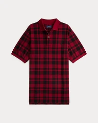 Plaid Mesh Polo Shirt
