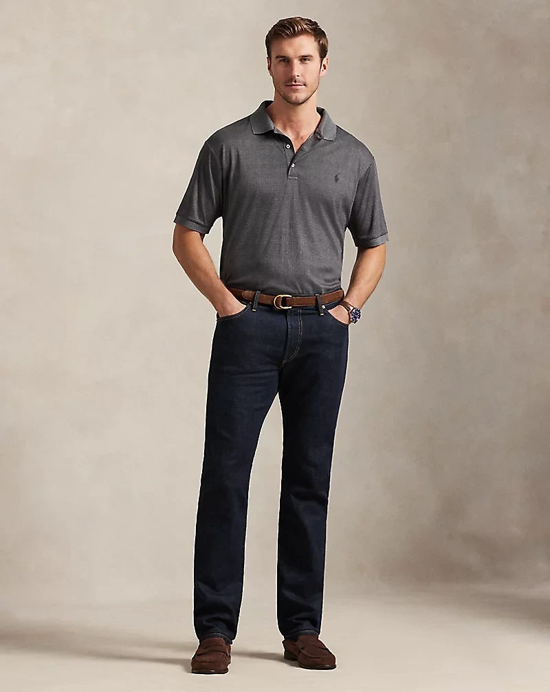 Glen Plaid Soft Cotton Polo Shirt