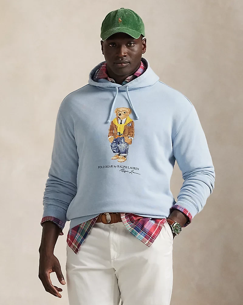 Polo Bear Garment-Dyed Fleece Hoodie