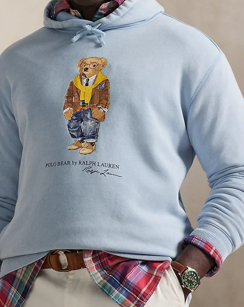 Polo Bear Garment-Dyed Fleece Hoodie