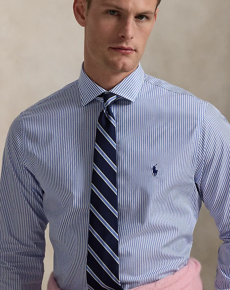 Slim Fit Striped Poplin Shirt