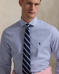 Slim Fit Striped Poplin Shirt