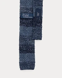 Striped Knit Silk-Linen Tie 