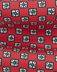 Square-Print Silk Twill Tie 