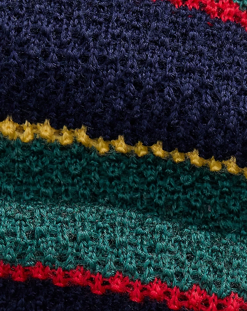 Striped Knit Wool Tie