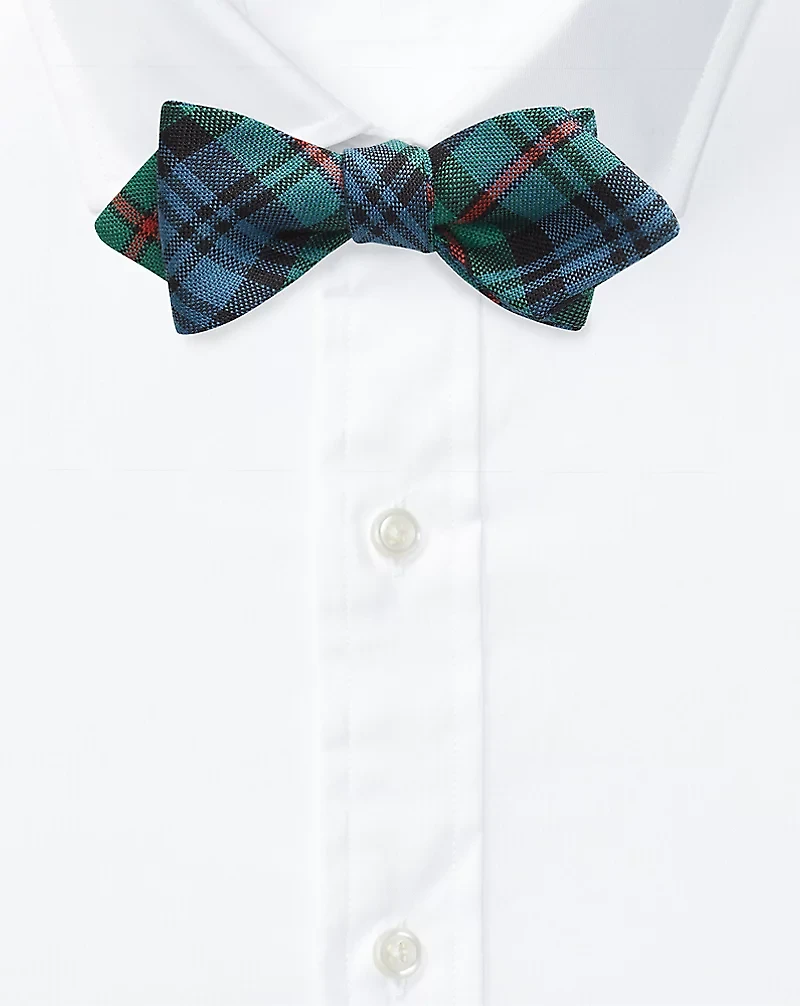 Plaid Wool Bow Tie