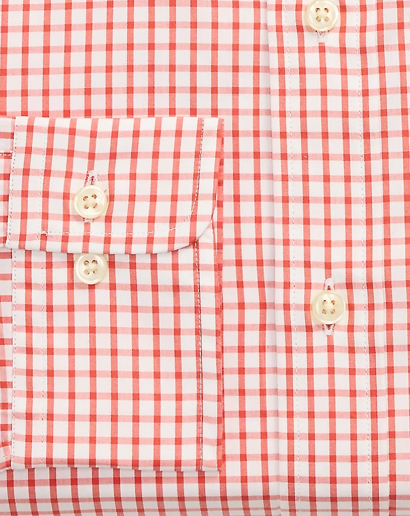 Custom Fit Checked Poplin Shirt