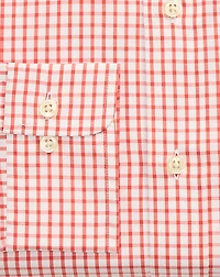 Custom Fit Checked Poplin Shirt