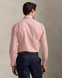 Custom Fit Checked Poplin Shirt