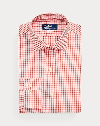 Custom Fit Checked Poplin Shirt