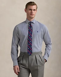 Classic Fit Striped Poplin Shirt