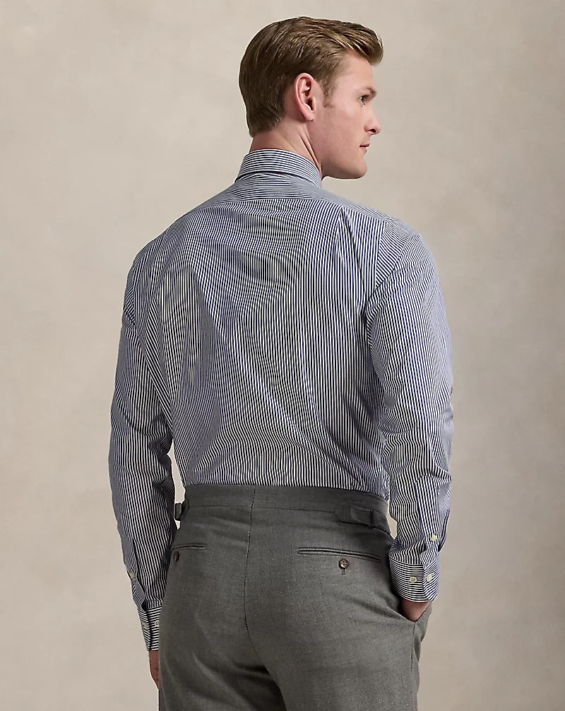 Classic Fit Striped Poplin Shirt