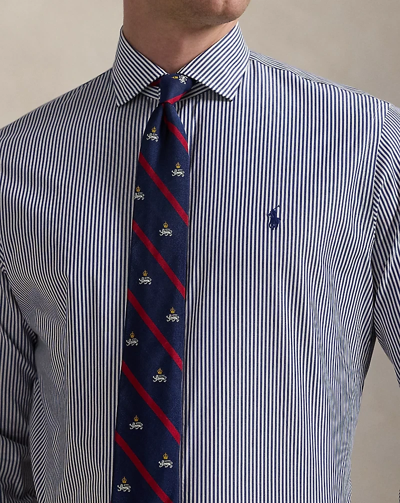 Classic Fit Striped Poplin Shirt