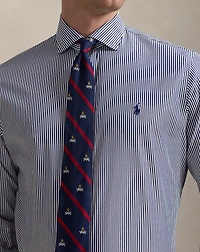 Classic Fit Striped Poplin Shirt