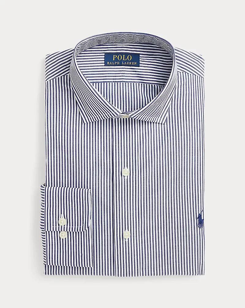 Classic Fit Striped Poplin Shirt