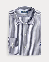 Classic Fit Striped Poplin Shirt