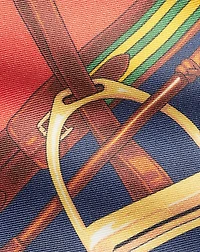Equestrian-Print Silk Twill Tie