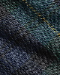 Plaid-Print Linen Tie