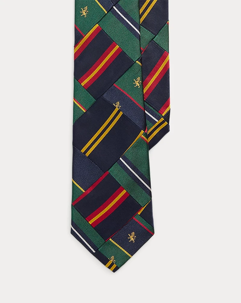 Patchwork Silk Repp Tie